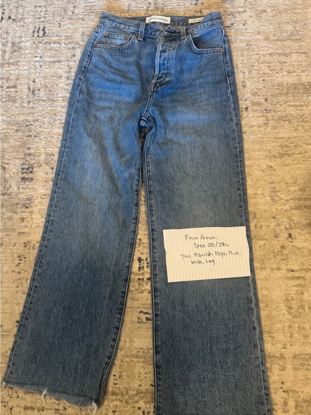 Denim Forum Women's Wide Leg Flare Jeans - Medium Blue